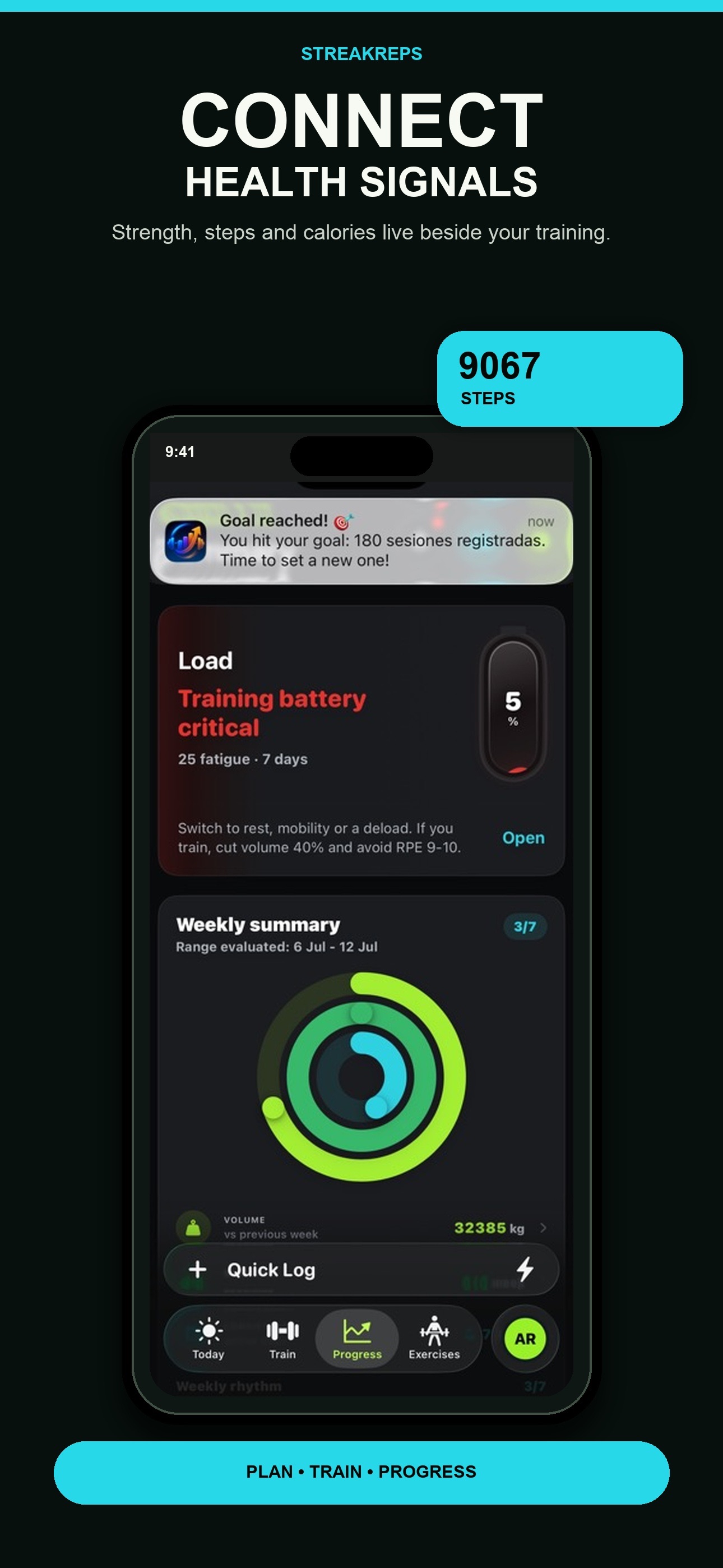 StreakReps - Apple Health synchronization