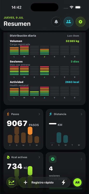 StreakReps - Sueño, HRV y señales de Apple Health