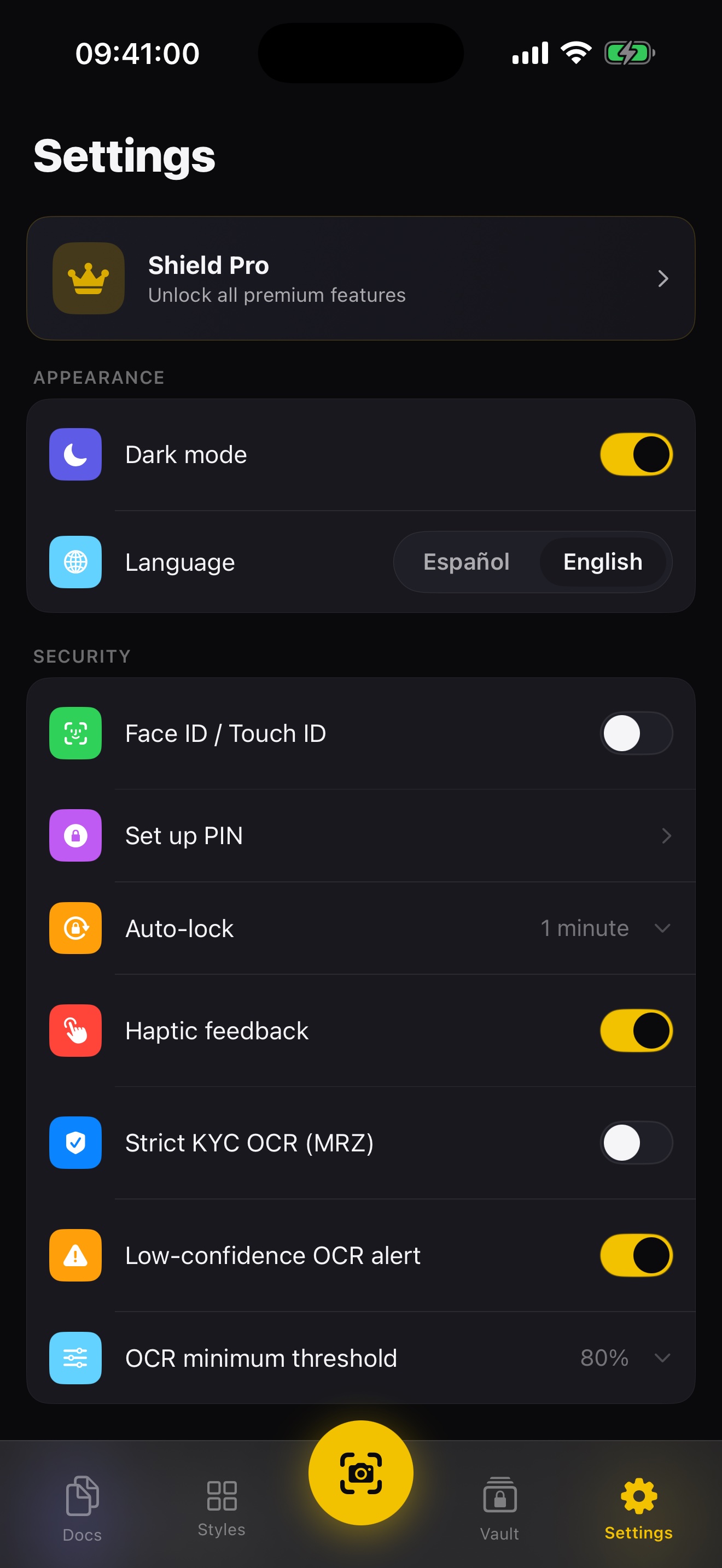 Shield - Clear privacy controls