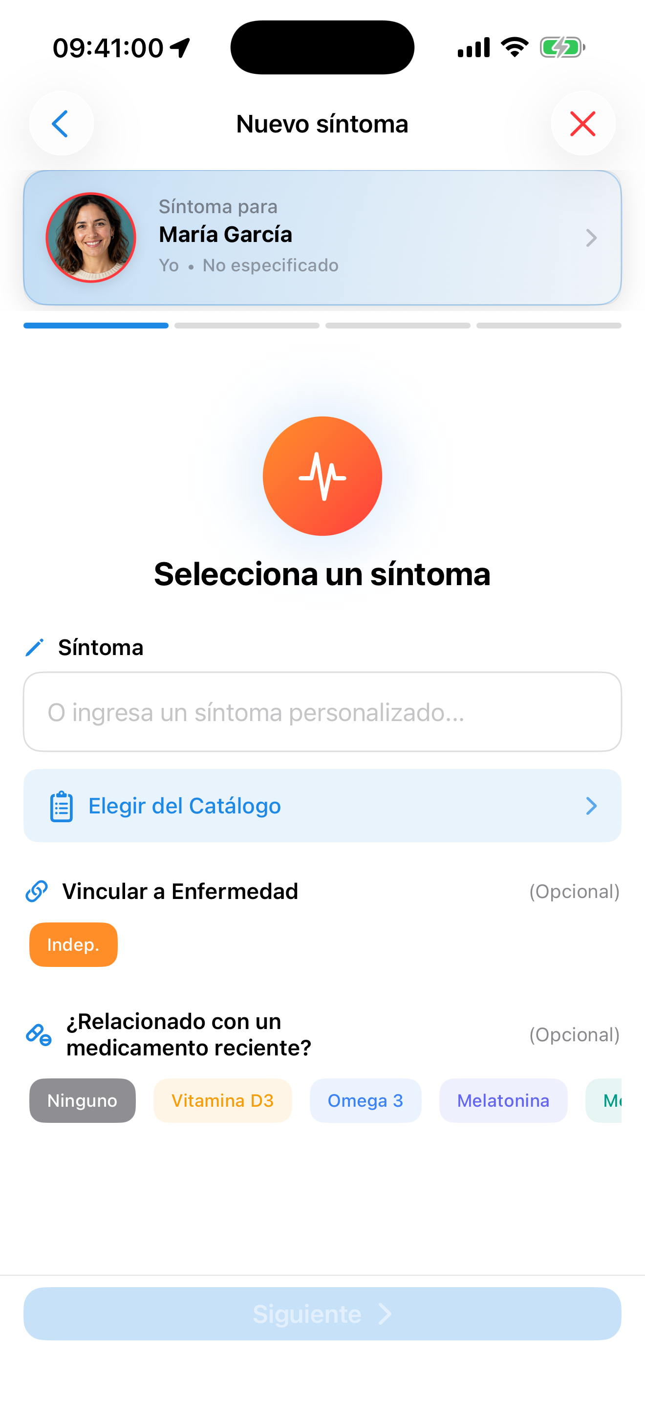 VitalsPath - Registro de síntomas