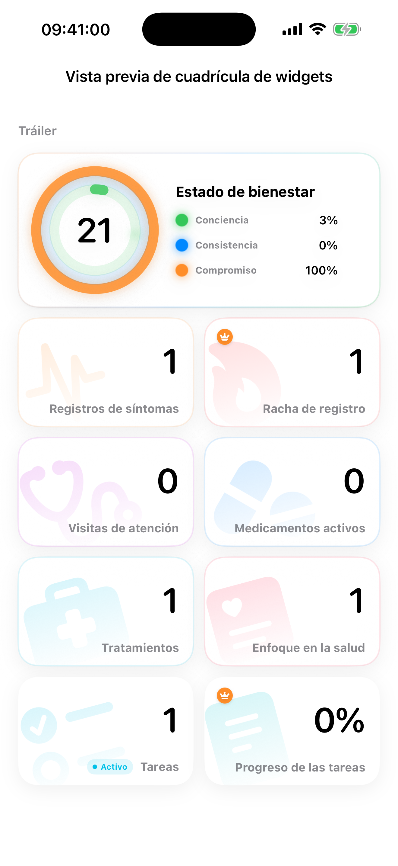 VitalsPath - Widgets interactivos