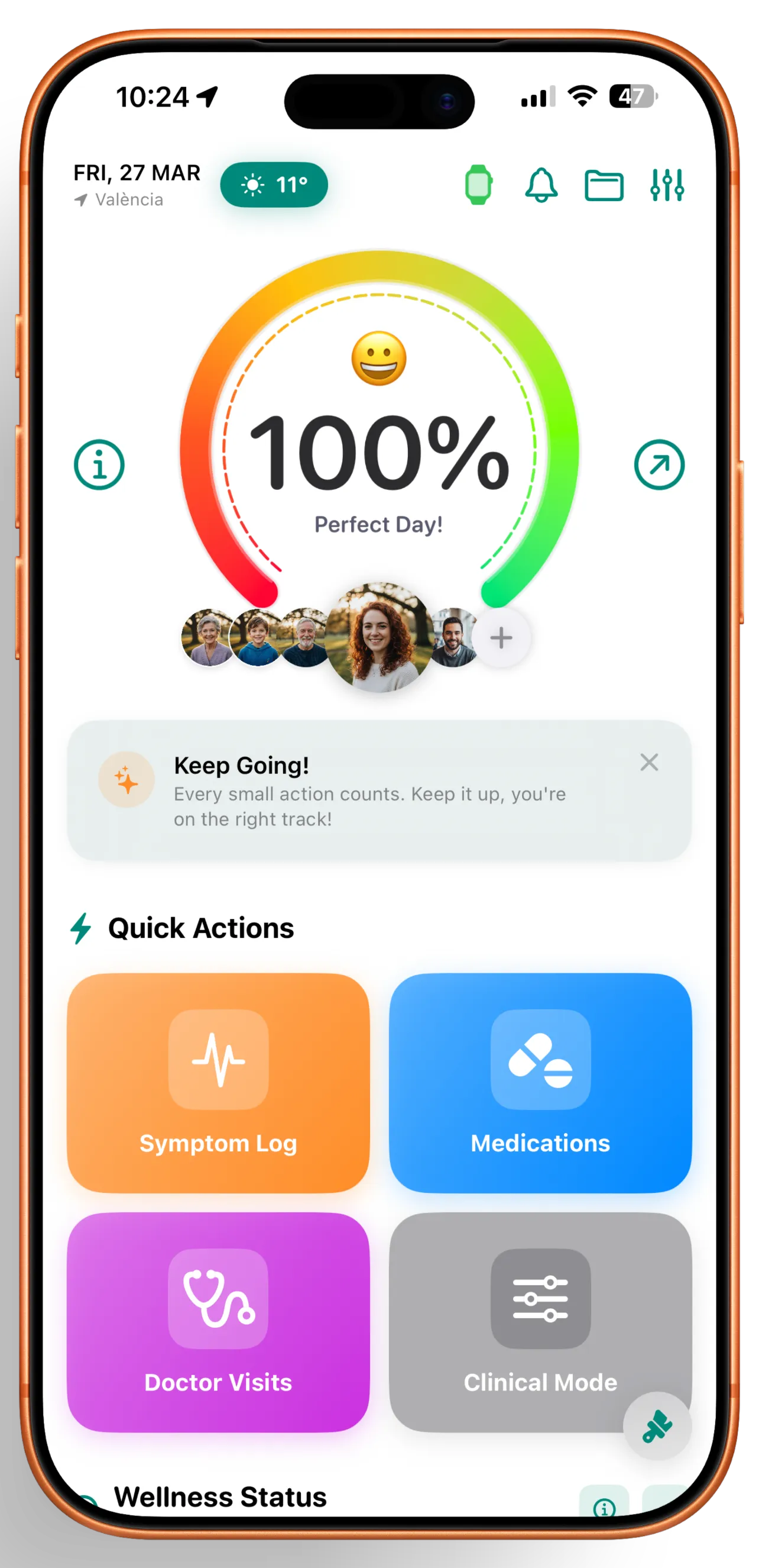 VitalsPath 2.0 home dashboard